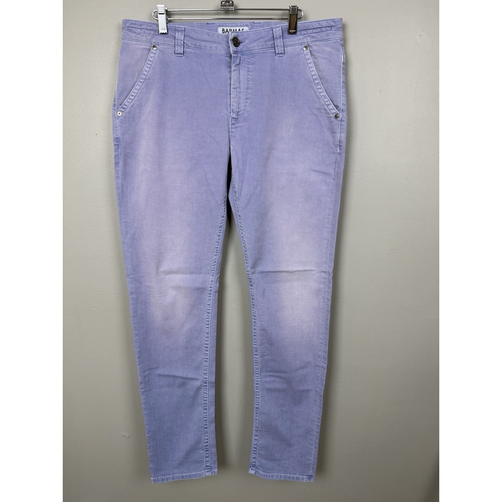 Barmas‎ Jeans Heavy Purple Italian Luxury Mens 35 Slim Fit Preppy Designer Pants